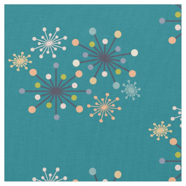 Tissu Starburst moderne du milieu du siècle (Fermer)