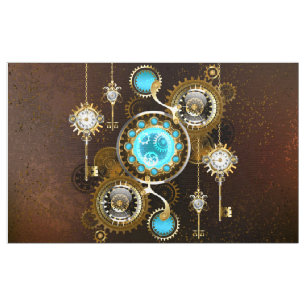Tissu Steampunk Arrière - plan rouillé avec des lentille