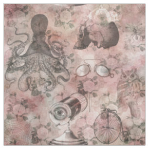 Tissu Steampunk romantique Ephémère Vintage antique