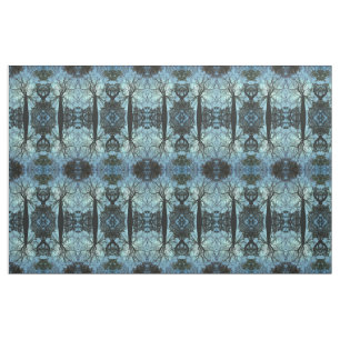 Tissu Structure Abstraite de branche d'arbre bleu