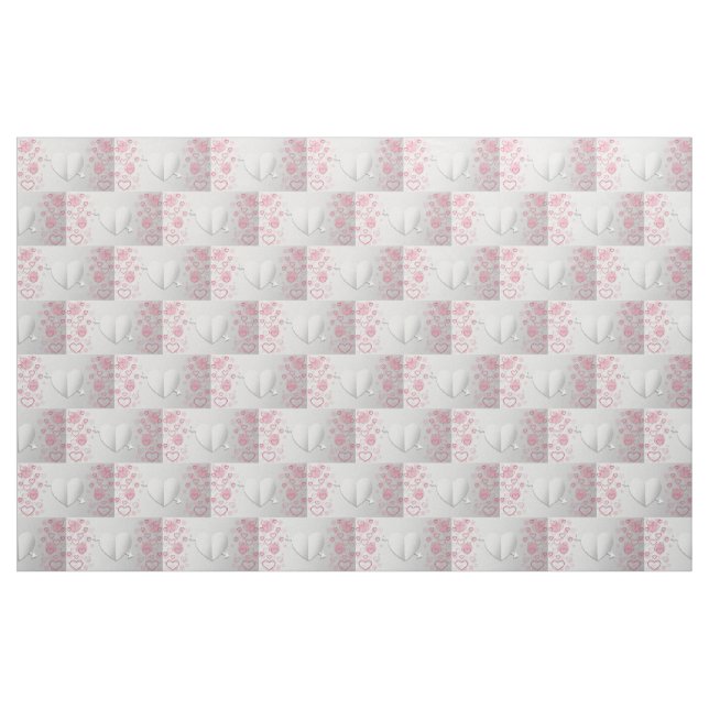 Tissu Structure Coeur & Flèche (Fat Quarter)
