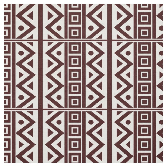 Tissu Style africain traditionnel Motif Brown sans coutu (Échantillon)
