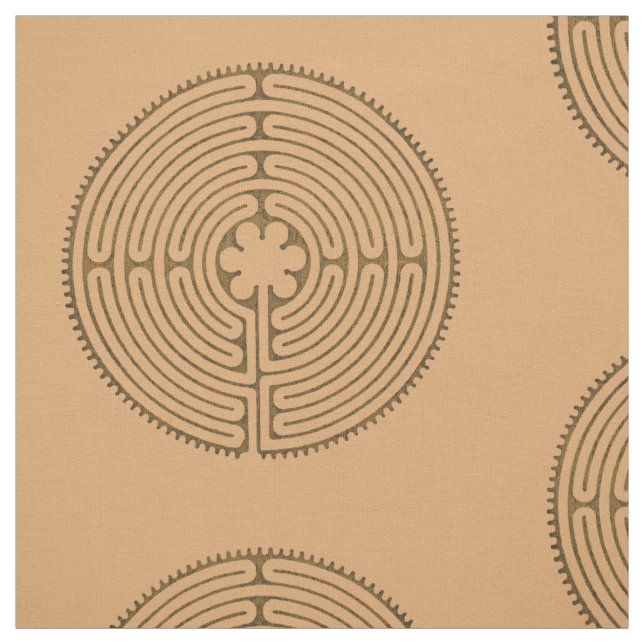 Tissu Style d'antiquité de labyrinthe de Chartres + vos (Échantillon)