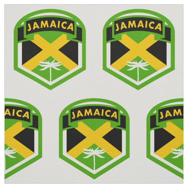 Tissu Style du logo du drapeau jamaïcain (Échantillon)