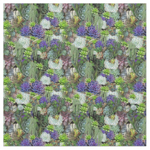 Tissu Succulents de couleur magnétique vibrante Répéter 
