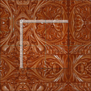 Tissu sud-ouest motif pays occidental à outils cuir