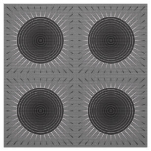 Tissu Sunburst géométrique moderne - Hématite foncé gris