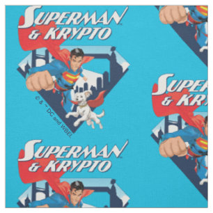 Tissu Superman & Krypto Soar