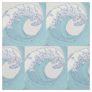 Tissu Surf asiatique japonais Vague Art Ocean Art