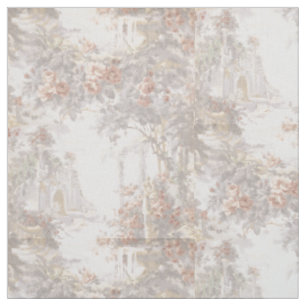 Tissu Swans vintages parmi les ruines Motif