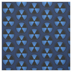 Tissu Symbole de rayonnement bleu