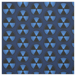 Tissu Symbole de rayonnement bleu