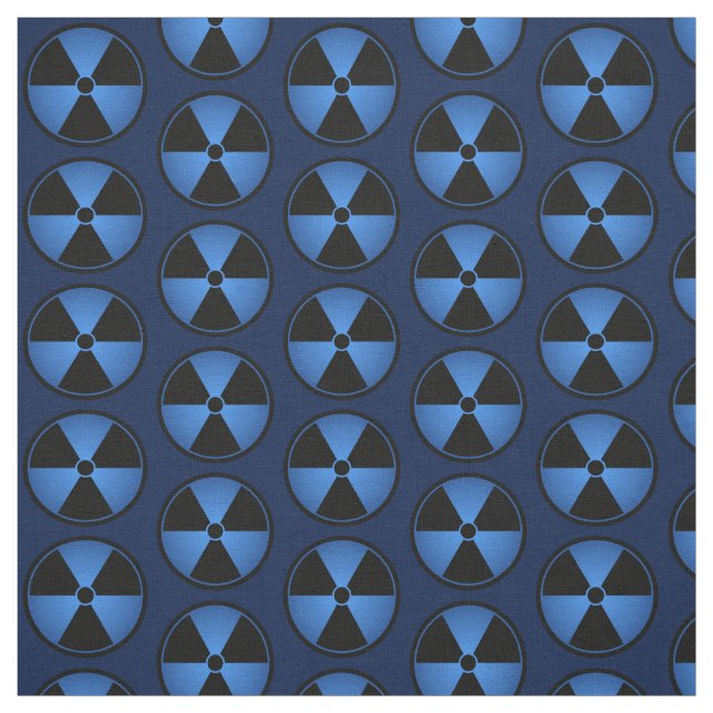 Tissu Symbole de rayonnement bleu (Échantillon)