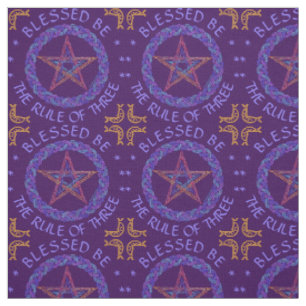 Tissu Symbole pentagramme coloré Pagan Wicca Nouvel Âge