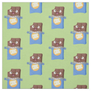 Tissu Sympa chocolat chocolat bonbon bar personnage de d