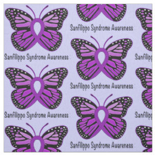 Tissu Syndrome de Sanfilippo Papillon de l'espoir