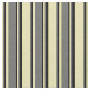 Tissu Tan, Dim Grey et le Motif noir des bandes