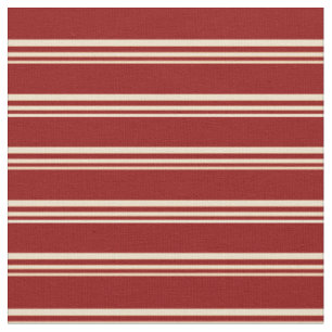 Tissu Tan et Motif rouge foncé