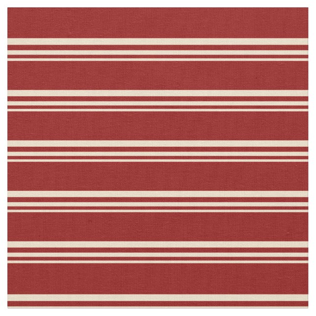 Tissu Tan et Motif rouge foncé (Fermer)