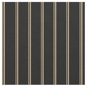 Tissu Tan et noir Motif de rayures