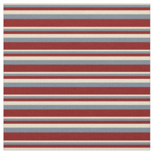 Tissu Tan, gris ardoise et bandes colorées marron