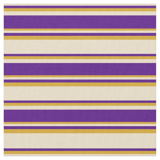 Tissu Tan, Indigo et Goldenrod Lined/Striped Motif (Fermer)