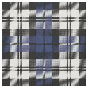 Tissu Tartan à carreaux bleu marine et blanc Black Watch
