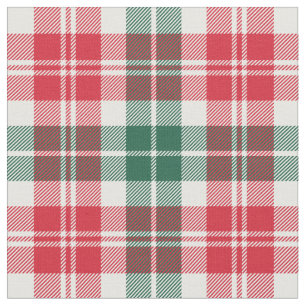 Tissu Tartan à carreaux rouge et vert pour les fêtes