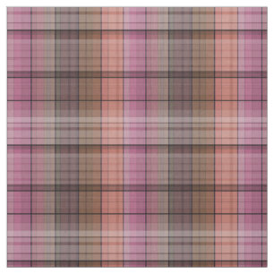 Tissu Tartan brun rouge