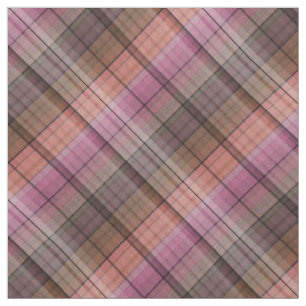 Tissu Tartan brun rouge