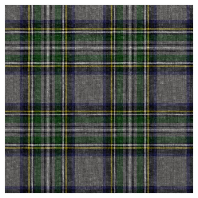 Tissu Tartan gris et jaune plaid (Échantillon)