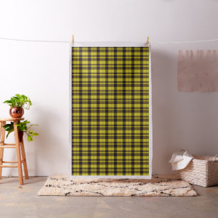 Tissu tartan jaune et noir