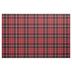 Tissu Tartan Rouge Et Noir Plaid écossais Motif
