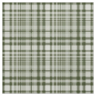 Tissu tartan vert blanc gris