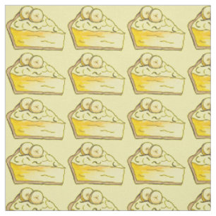 Tissu Tarte à la crème de banane jaune Dessert Produits