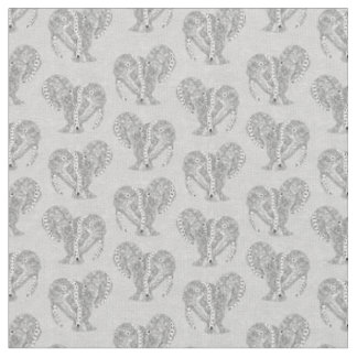 Tissu Tatouages tribaux en noir et blanc de lamantins