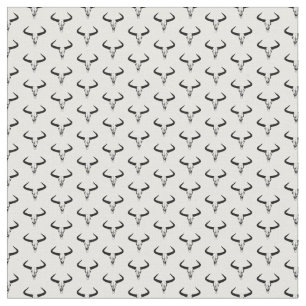 Tissu Taureau de l'ouest avec cornes COULEUR DE RETOUR P