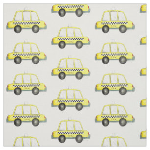 Tissu Taxi Jaune de New York Cabbie À damiers taxi