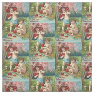 Tissu Tcherub Cupidon Récolte Un Arbre Coeur