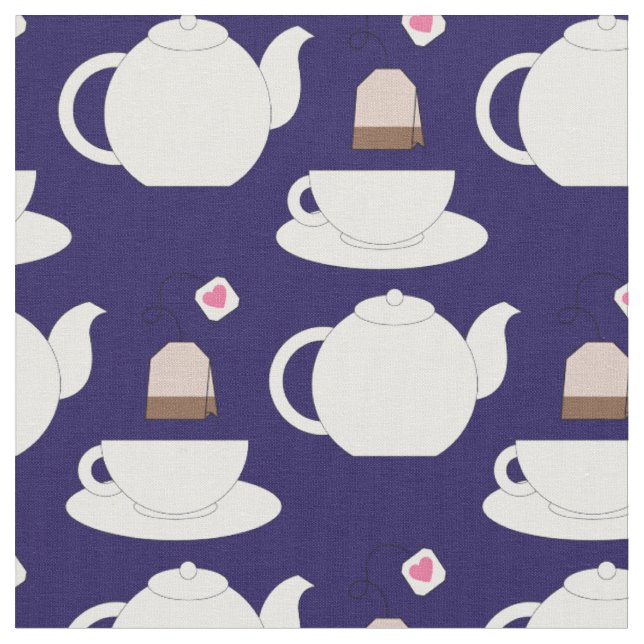 Tissu Tea Cup et Pot Cute Café Barista (Fermer)