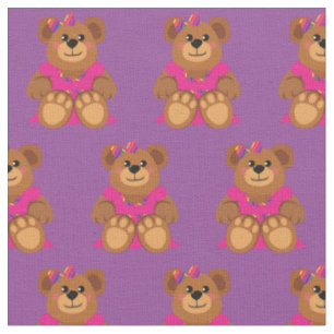 Tissu Teddy Bear Girl in Dress Cute