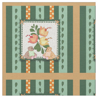Tissu Teddy Bear Motif