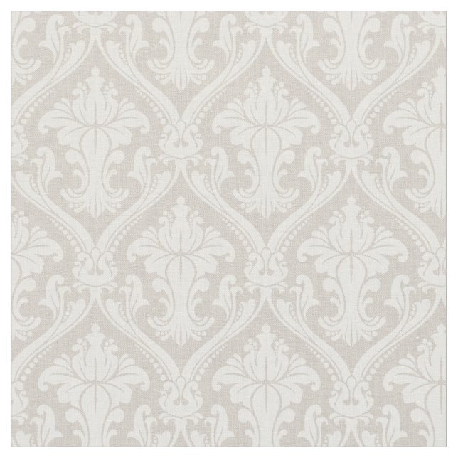 Tissu Tendance beige baroque damassé (Fermer)