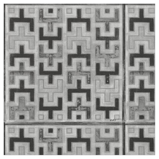Tissu Textile de boue africain avec Motifs géométriques (Fermer)