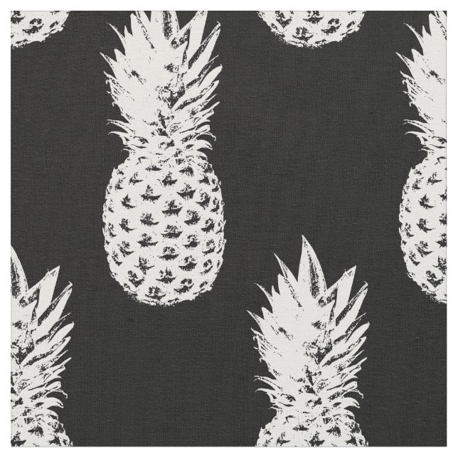 Tissu textile motif à ananas tropical (Fermer)