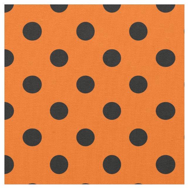 Tissu Textile Pois orange (Fermer)