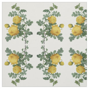 Tissu Textile vintage de peinture de rose jaune