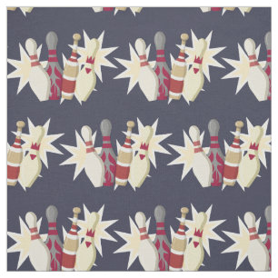 Tissu Thème Vintage de Bowling