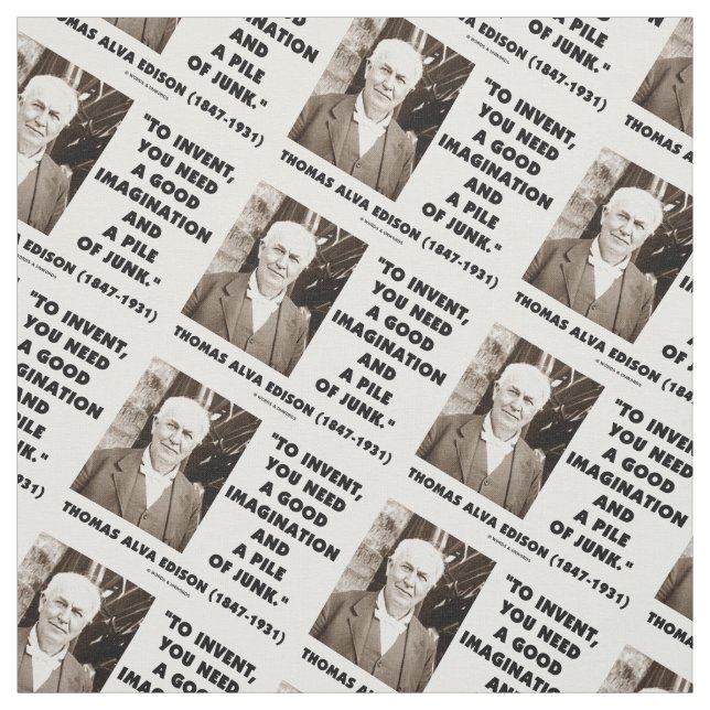 Tissu Thomas Edison pour inventer la pile d'imagination (Échantillon)