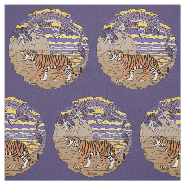 Tissu Tigre et dragon (Échantillon)